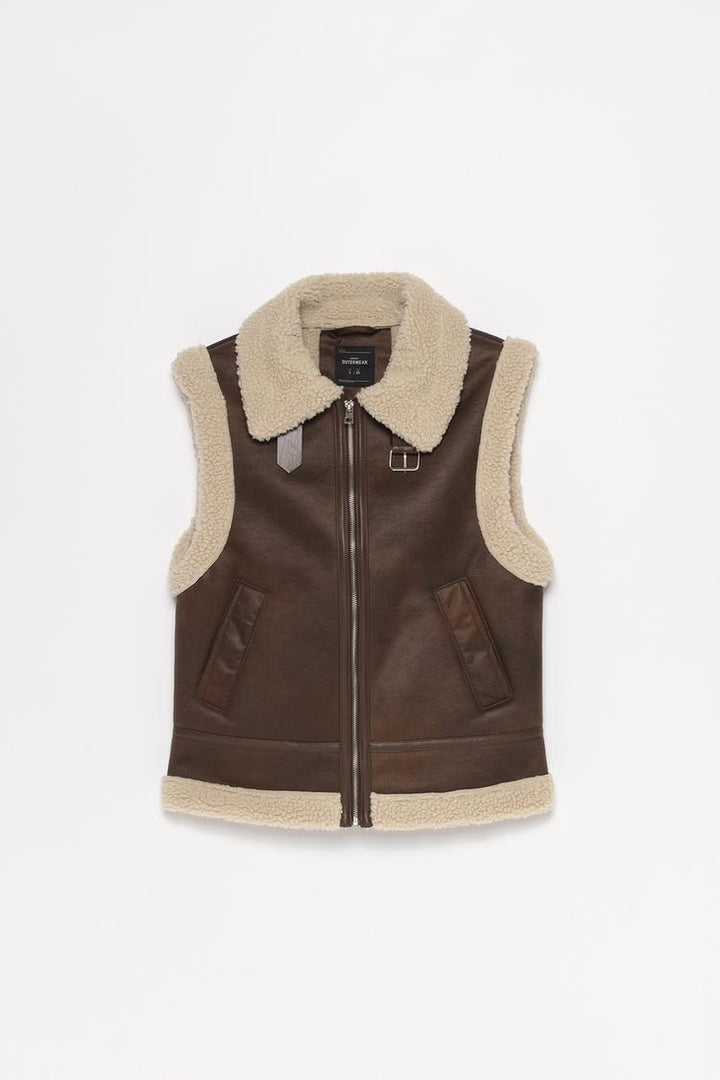 DOUBLE-FACED GILET WITH ZIP