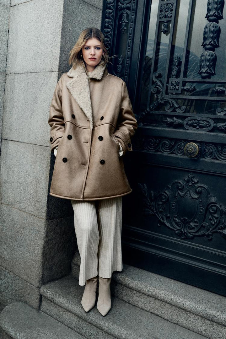 OVERSIZE DOUBLE-BREASTED DOUBLE-FACED COAT