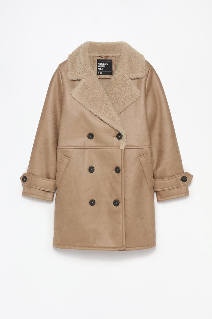 OVERSIZE DOUBLE-BREASTED DOUBLE-FACED COAT