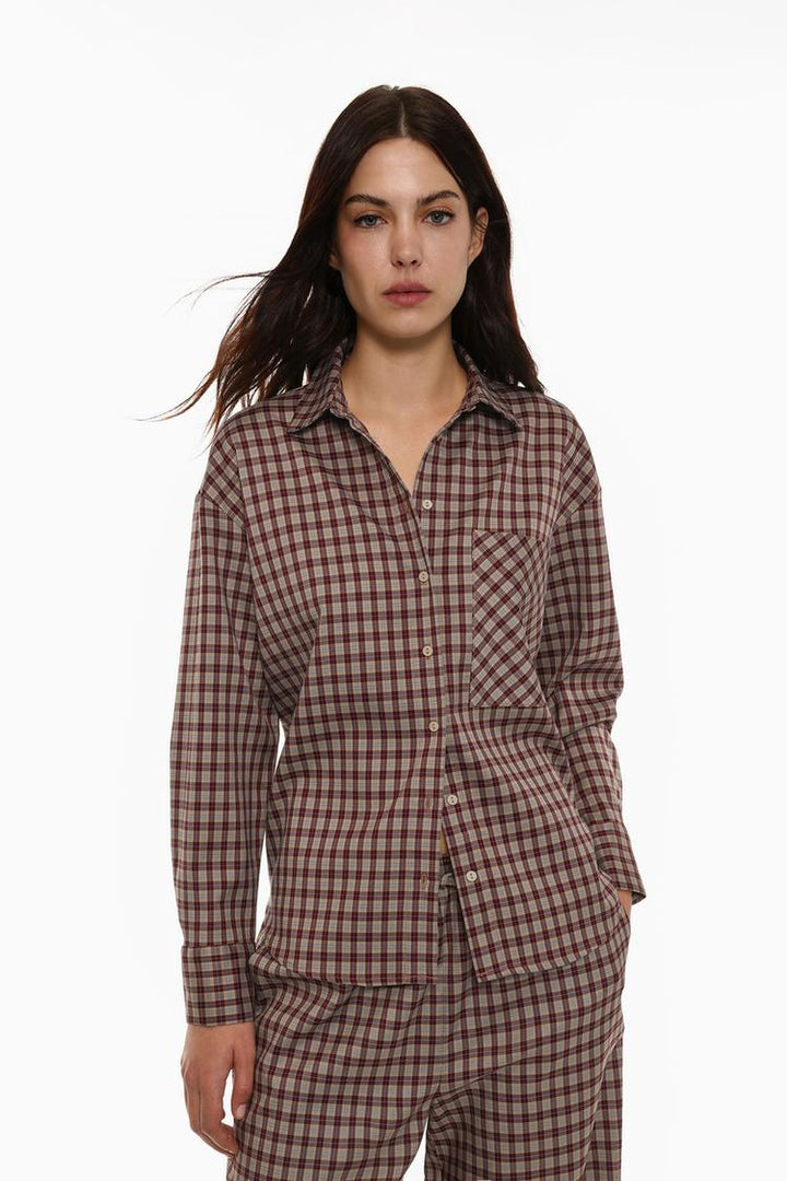 CHECKED SHIRT WITH POCKET DETAIL