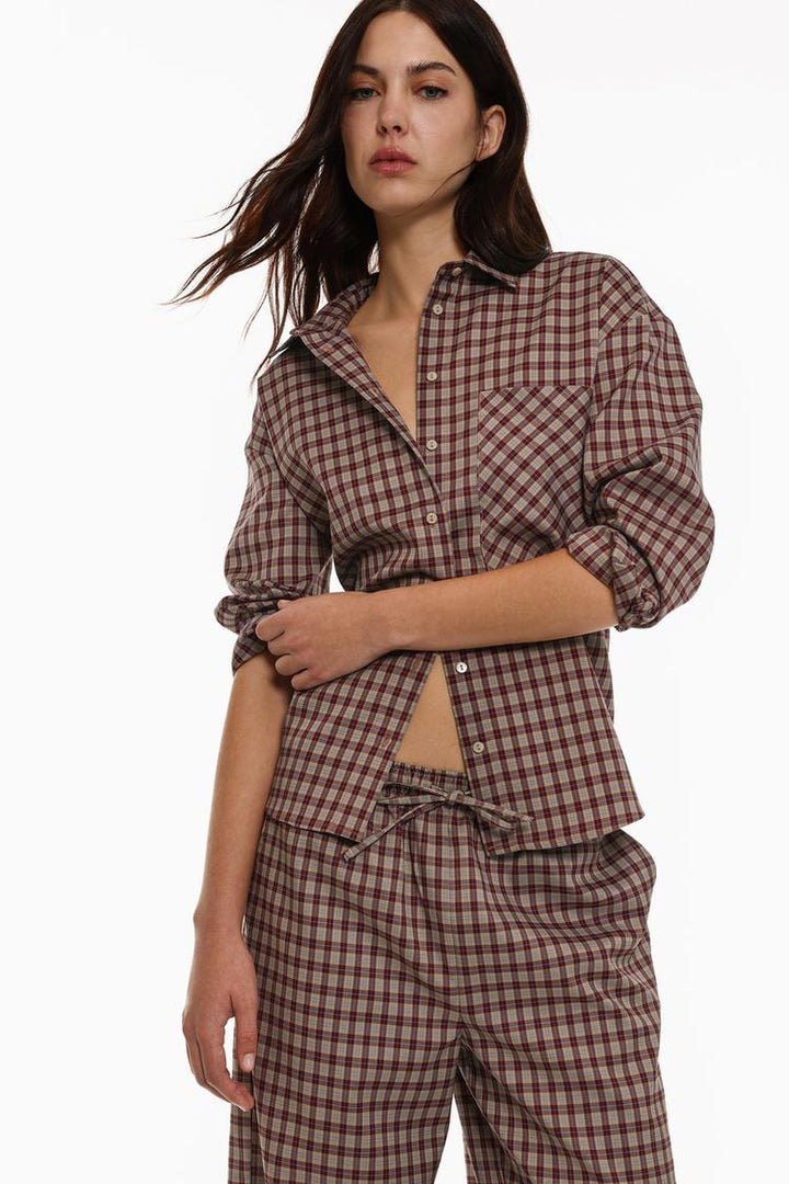 CHECKED SHIRT WITH POCKET DETAIL