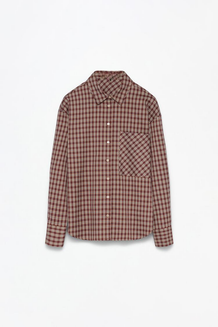 CHECKED SHIRT WITH POCKET DETAIL