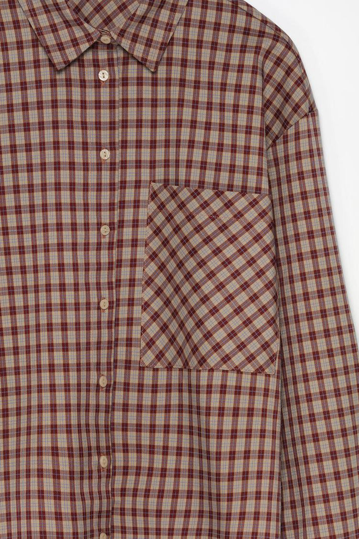 CHECKED SHIRT WITH POCKET DETAIL