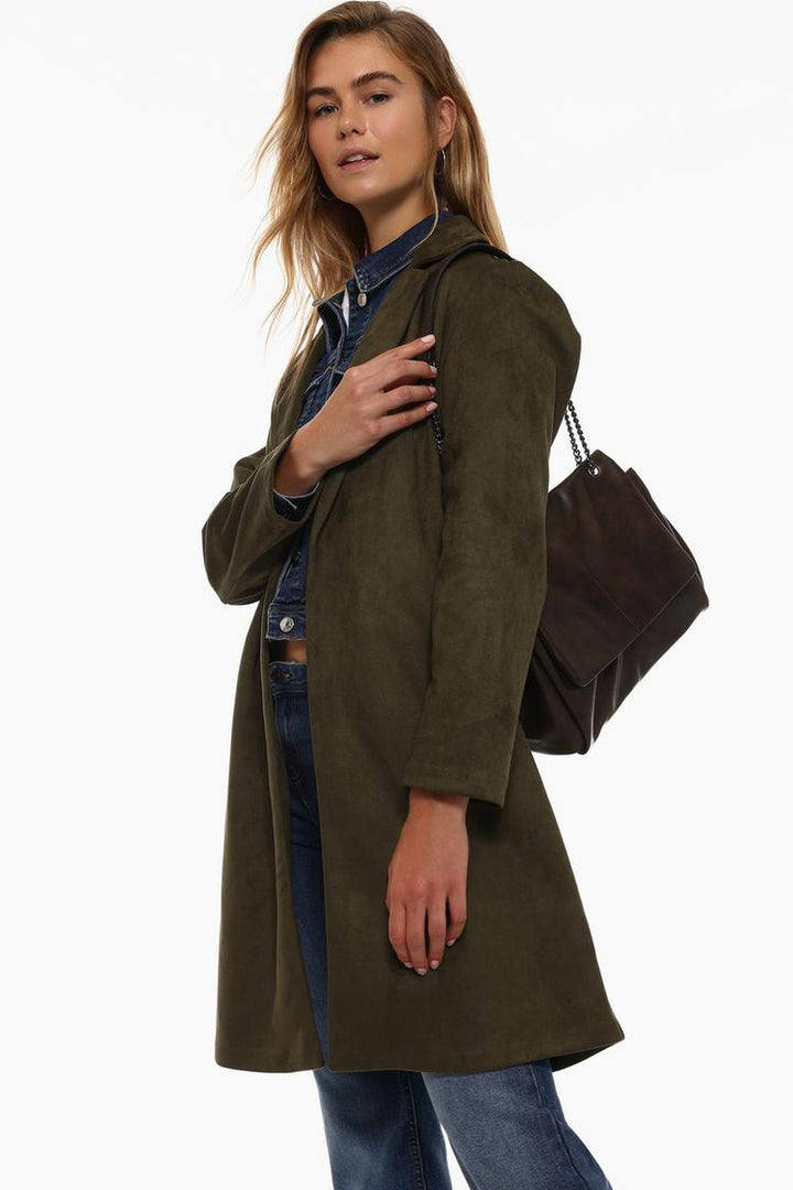 FAUX SUEDE COAT