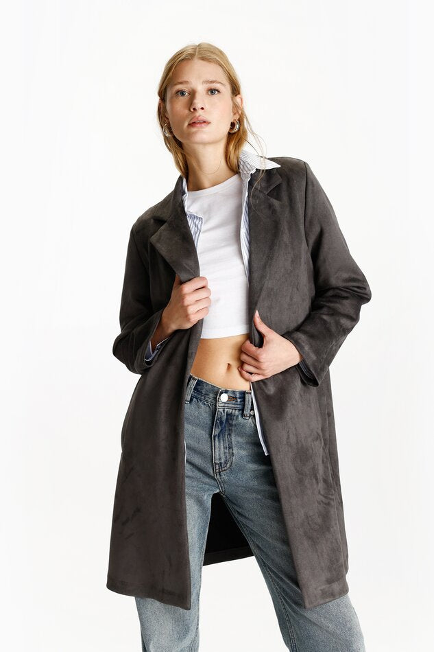 FAUX SUEDE COAT