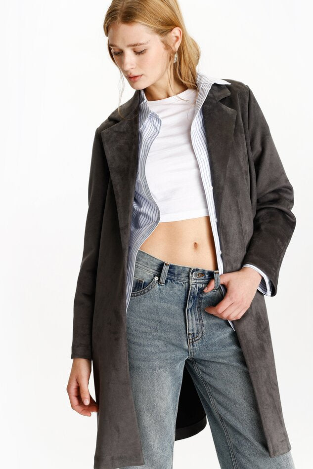 FAUX SUEDE COAT