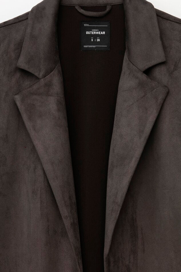 FAUX SUEDE COAT