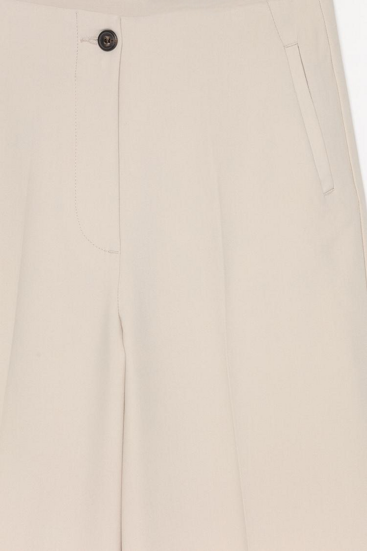 Beige culottes product image, emphasizing their timeless appeal and comfort-first design.