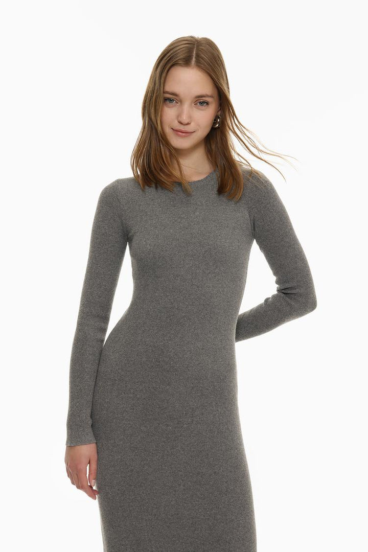 KNIT MIDI DRESS